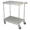 Metro myCart MY1627-24G Gray Utility Cart with Two Shelves and Chrome Posts - 18