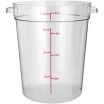 Winco PCRC-8 8 Qt. Clear Round Food Storage Container