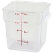Winco PCSC-8C 8 Qt. Clear Square Polycarbonate Food Storage Container with Red Gradations