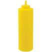 Winco PSB-24Y 24 oz. Yellow Squeeze Bottle - 6/Pack
