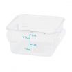 Winco PTSC-2 2 Qt. Polypropylene Square Food Storage Container