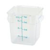 Winco PTSC-4 4 Qt. Polypropylene Square Food Storage Container