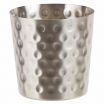 Winco SFC-35H Hammered Stainless Steel French Fry Cup - 3 1/2