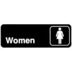 Winco SGN-312 Women's Restroom Sign - Black and White, 9