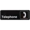 Winco SGN-325 Telephone Sign - Black and White, 9