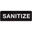 Winco SGN-329 Sanitize Sign - Black and White, 9