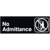 Winco SGN-331 No Admittance Sign - Black and White, 9