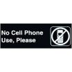 Winco SGN-334 No Cell Phone Use, Please Sign - Black and White, 9