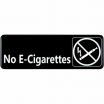 Winco SGN-335 No E-Cigarettes Sign - Black and White, 9