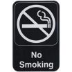 Winco SGN-601 No Smoking Sign - Black and White, 9