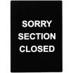 Winco SGN-804 Sorry Section Closed Stanchion Frame Sign