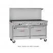 Southbend 4601DD_NAT Ultimate 60” Natural Gas Range With 10 Non-Clogging Burners And Double Standard Oven Base - 420,000 BTU