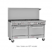 Southbend S60DD_LP S-Series 60” Liquid Propane Range With 10 Non-Clogging Burners And Double Standard Oven Base - 310,000 BTU