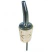 Spill Stop 285-20 Chrome Tapered Liquor Pourer with Natural Cork