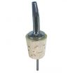 Spill Stop 285-30 Chrome Tapered Liquor Pourer with Natural Cork