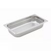 Winco SPJH-302 1/3 Size Standard Weight Anti-Jam Stainless Steel Steam Table / Hotel Pan - 2 1/2