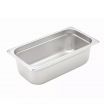 Winco SPJH-304 1/3 Size Standard Weight Anti-Jam Stainless Steel Steam Table / Hotel Pan - 4