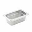 Winco SPJH-902 1/9 Size Standard Weight Anti-Jam Stainless Steel Steam Table / Hotel Pan - 2 1/2