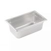 Winco SPJL-404 1/4 Size Standard Weight Anti-Jam Stainless Steel Steam Table / Hotel Pan - 4