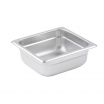 Winco SPJL-602 1/6 Size Standard Weight Anti-Jam Stainless Steel Steam Table / Hotel Pan - 2 1/2