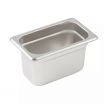 Winco SPJL-904 1/9 Size Standard Weight Anti-Jam Stainless Steel Steam Table / Hotel Pan - 4