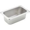 Winco SPN2 1/9 Size Standard Weight Anti-Jam Stainless Steel Steam Table / Hotel Pan - 2 1/2