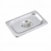 Winco SPSCN 1/9 Size Stainless Steel Solid Steam Table / Hotel Pan Cover