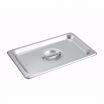 Winco SPSCQ 1/4 Size Stainless Steel Solid Steam Table / Hotel Pan Cover