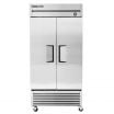 True T-35-HC T Series Reach-In Two Section Refrigerator w/ Two Solid Swing Doors And Six PVC Coated Shelves