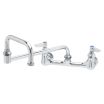 T&S Brass B-0265 Adjustable Center Wall Mounted Pantry Faucet With 18” Double Joint Swing Nozzle And Lever Handles
