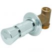 T&S Brass B-1029 Vandal Resistant ADA Compliant Single Concealed Straight Valve With Slow Self-Closing Blank Push Button Cap With Metering Cartridge