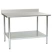 Eagle T2460E-BS Stainless Steel 24 Inch x 60 Inch Work Table w/ Backsplash