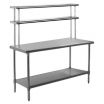 Eagle T3072SB-FM-X Stainless Steel 30 Inch x 72 Inch Work Table w/ Overshelf Kit