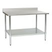Eagle T3660EB-BS Stainless Steel 36 Inch x 60 Inch Work Table w/ Backsplash
