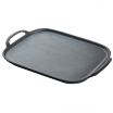 Tablecraft 10331 Black Faux Cast Iron Serving and Display Tray, 14