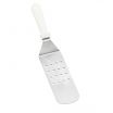 Tablecraft 4100PW Stainless Steel Perforated Turner with White Plastic Handle