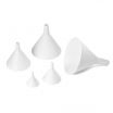 Tablecraft 5 White Plastic Funnel Set with 2
