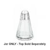 Tablecraft 80J Replacement Jar 1-1/2 Oz. Paneled Glass Salt and Pepper Shaker - JAR ONLY
