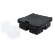 Tablecraft BSCT2 Black Silicone 4 Compartment 1-3/4
