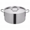Winco TGSP-20 20 Qt. Tri-Ply Induction Ready Stock Pot with Cover