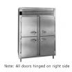 Traulsen G24302 Solid Half Door 2 Section Hot Food Holding Cabinet with Right Hinged Doors