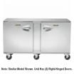 Traulsen UHT48-RR-SB Dealer's Choice 13.56 Cu. Ft. Two Section Undercounter Refrigerator w/ Right Hinged Doors
