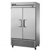 True T-43F-HC Reach-In Two Section Freezer w/ Two Stainless Steel Solid Doors And Six Adjustable PVC Coated Wire Shelves