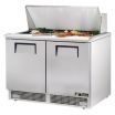 True TFP-48-18M 48-1/8” Two Door Food Prep Table Refrigerator With 18 Food Pans And 134A Refrigerant - 115V