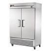 True TS-49F-HC Reach-In Two Section Freezer w/ Two Stainless Steel Solid Doors And Six Adjustable PVC Coated Wire Shelves