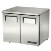 True TUC-36-LP-HC 36-3/8” Low Profile Two Door Under-Counter Refrigerator With Hydrocarbon Refrigerant - 115V