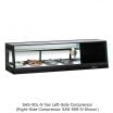 Turbo Air SAS-50L-N Black 46 5/8” Wide Left-Side Compressor 1.5 Cubic ft Straight Glass Refrigerated Sushi Case, 115 Volts