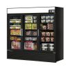 Turbo Air TGF-72FAB-N Self-Contained Black Insulated Merchandiser Freezer With Glass Door - 115V