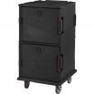 Cambro UPC1600HD110 Black Ultra Camcart Insulated Front Loading Food Pan Carrier w/ Heavy Duty Casters