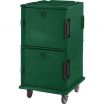 Cambro UPC1600HD519 Green Ultra Camcart Insulated Front Loading Food Pan Carrier w/ Heavy Duty Casters